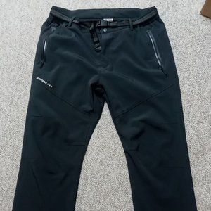 Moerdeng Men’s Water Resistant Fleece Lined Lightweight Pants Grey XL